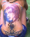 duel dragon tattoo on back